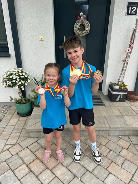 Anna Sophie und Sebastian Gantner. | Foto: Frieways Karate Klub