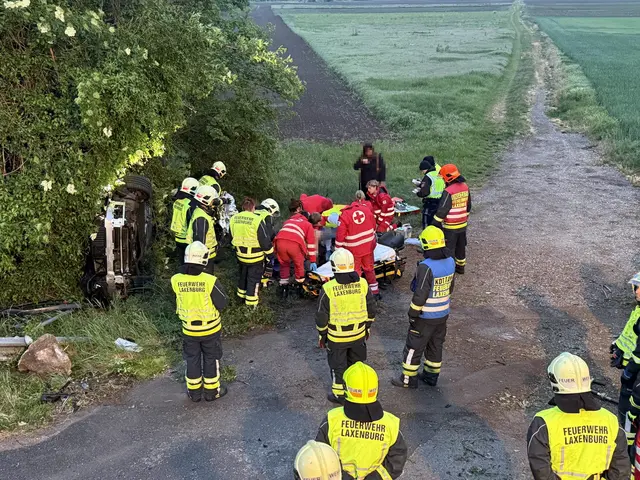 Die Verletzten wurden von der Rettung abtransportiert. | Foto: Presseteam Freiwillige Feuerwehr Laxenburg