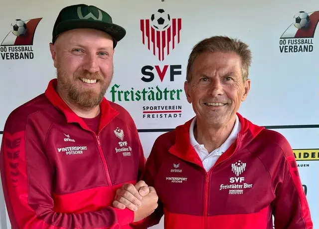 Von links: Mario Gratzl (Sportlicher Leiter), Wolfgang Freudenthaler (Obmann). | Foto: SV Freistadt