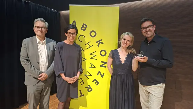 Gerhard Hofer, Bürgermeisterin Doris Staudinger, Ilia Staple und  Rainer Nova (v.l.). | Foto: Stadtgemeinde Schwanenstadt