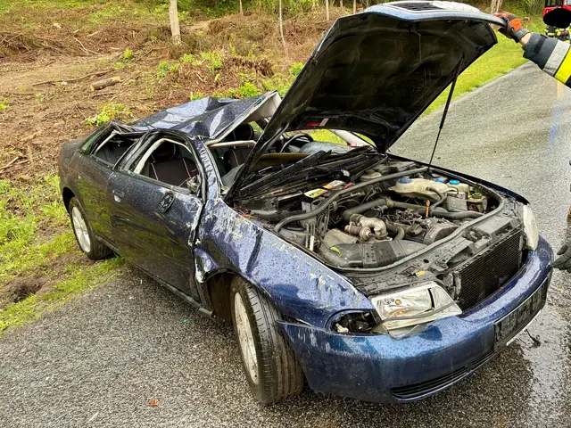 Fahrzeug nach dem Unfall. | Foto: Freiwillige Feuerwehr Grafenstein