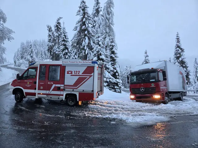 Hier konnte der Lkw nicht mehr weiter. | Foto: Freiwillige Feuerwehr Kliening