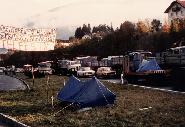 Der Stau durch die Demo im September 1968 | Foto: Pittracher