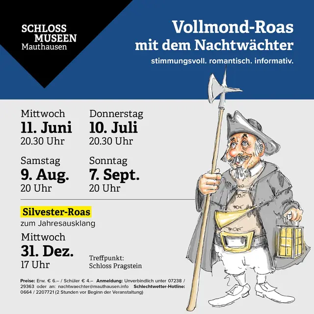 Vollmond-Roas mit dem Nachtwächter in Mauthausen | Foto: grafikpunkt Veronika Sigl