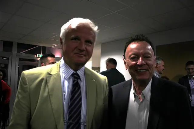 Besuchten das "Gießhübler Gastspiel" in Mödling: Bürgermeister Johannes Seiringer und SP-NÖ-Klubobmann Hannes Weninger. | Foto: mc