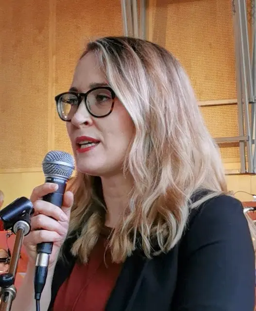 Moderatorin Theresa Bussek.