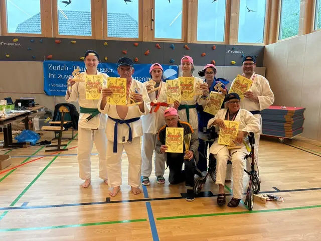 Die Judounion Hallein-Golling trat mit sieben Judoka bei der österreichischen Meisterschaft „Adapted Judo 2026“ in Rottenmann an. | Foto: Judounion Hallein-Golling