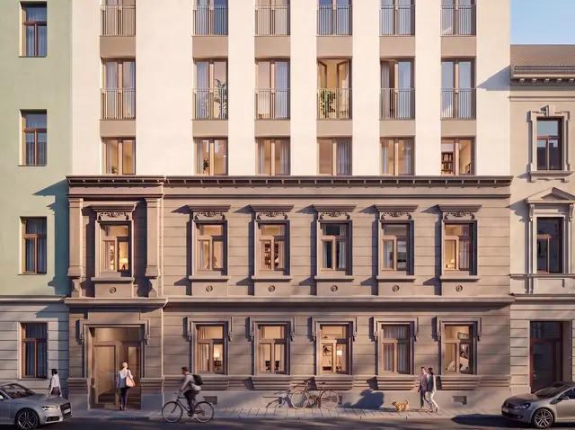 Gründerzeithaus in Wien wird umgebaut.