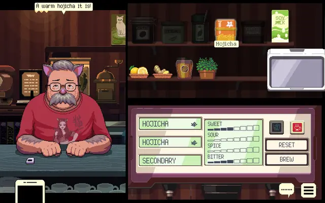Wenn man nach circa 10 Stunden Spielzeit noch nicht genug von Coffee Talk hat, sind auch mehrere Spieldurchläufe sehr ergiebig. Verschiedene Enden für alle elf Charaktere gibt es zu finden und eine Bildergalerie für eine Überraschung aufzudecken. | Foto: Chorus Worldwide Games / Toge Productions