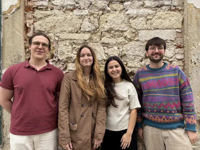 Der Landesvorstand der Grünen Jugend: Leon Kusztrich, Helena Morré, Samara Sánchez Pöll und Niki Brunäcker | Foto: Grüne