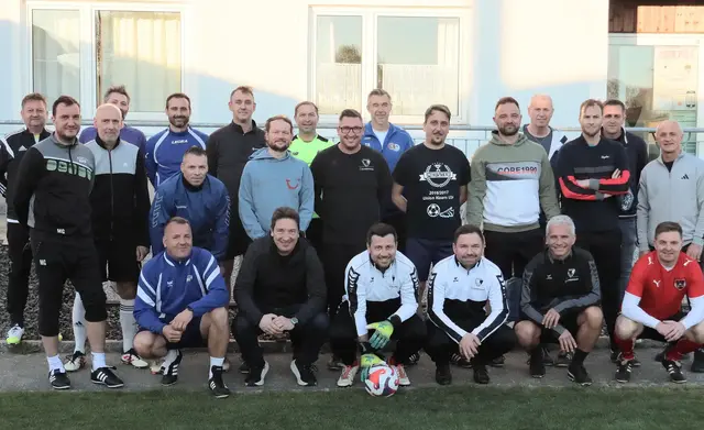 Die Oldstars der DSG Union Metallbau Blauensteiner Naarn kamen am vorigen Donnerstag, 23. April, zu einem Training zusammen. | Foto: Union Naarn