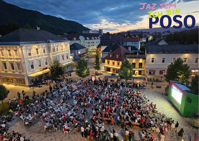 Public Viewing zur Fußball-WM am Ferlacher Hauptplatz