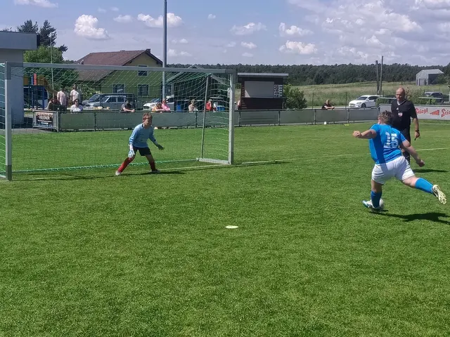 Der entscheidende Strafstoß im Semifinale Neuberg gegen Eberau.