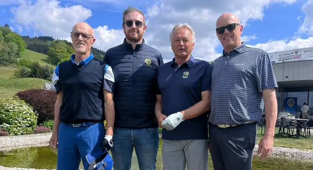 Von links: Toni Innauer, Herwig Biermeier, Hans Pum und Michael Raffaseder. | Foto: Lions-Club Freistadt