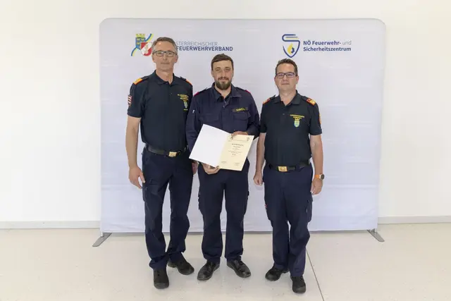 Martin Boyer, Paul Schmutz und Thomas Docekal. | Foto: NÖ Landesfeuerwehrverband