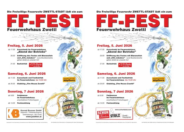 [Anzeige] Die Freiwillige Feuerwehr Zwettl-Stadt lädt zum Fest