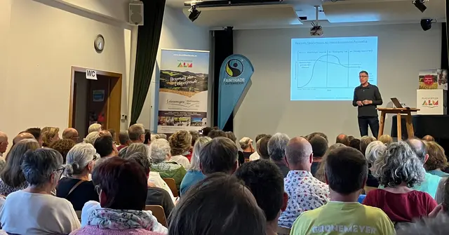 Niko Paech hält Vortrag im Pfarrsaal Bad Zell. | Foto: C. Winklehner