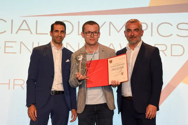 Special Olympics Burgenland Award: Stephan Sharma, Michael Streicher, Heinrich Dorner | Foto: Landesmedienservice