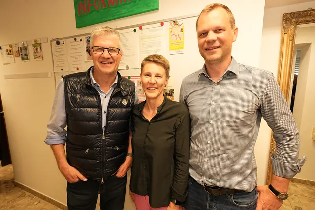 Marketing Chef Cristian Wallner, Leiterin Michaela Obrist, Michael Streit.