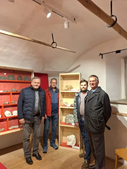 Bürgermeister Eduard Köck, Bernhard Löscher, Herbert Fida und Reinhard Pauer | Foto: Marktgemeinde Thaya