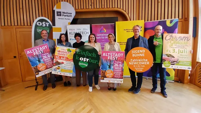 Im Rathaus Weiz wurde das Sommerprogramm 2026 der Stadt Weiz präsentiert. | Foto: Josef Hofmüller