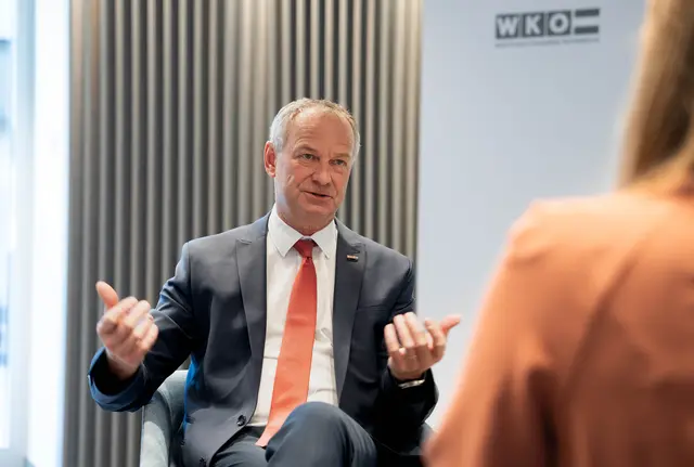 Manfred Denk, WKÖ-Bundesspartenobmann Gewerbe und Handwerk, warnt vor weiterem Kostendruck auf Lehrlingsbetriebe. | Foto: Sade Jerabek/MeinBezirk