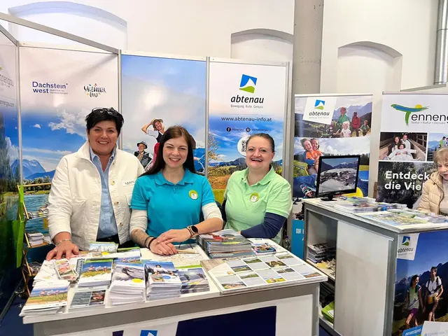 Der Tourismusverband Abtenau präsentierte die Region auf der Reisemesse in Dresden und warb dort für Urlaub im Lammertal. | Foto: TVB Abtenau