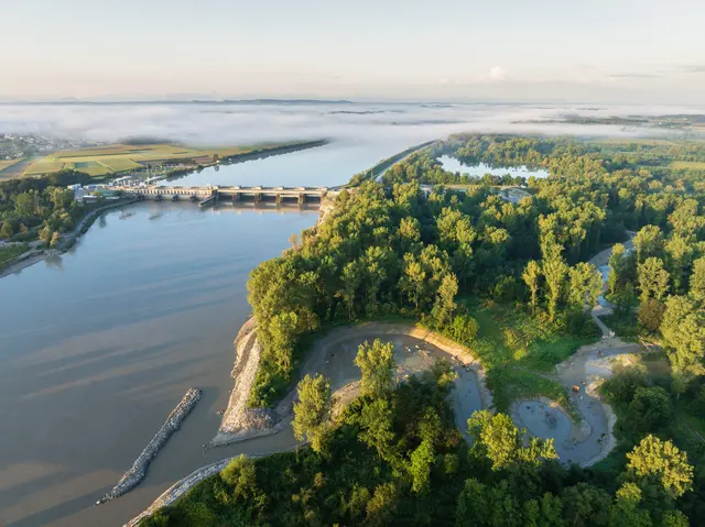 Die Fischwanderhilfe Braunau-Simbach wurde 2024 eröffnet. | Foto: Johannes Wiedl/Verbund