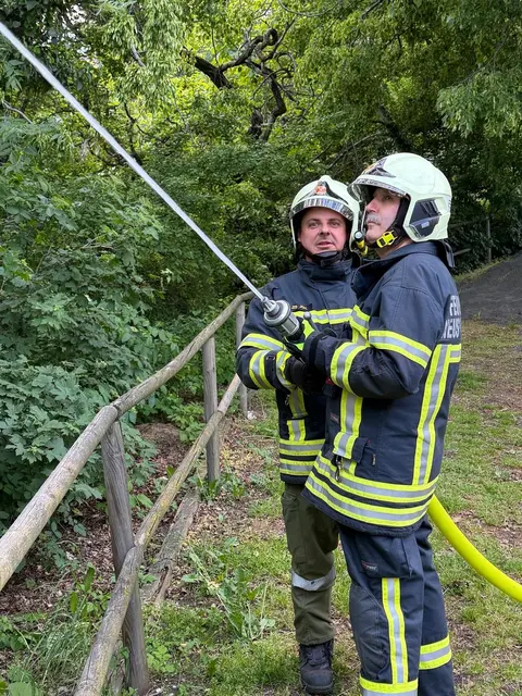 Die Feuerwehr Neustift an der Rosalia übte wieder für den Ernstfall. | Foto: Feuerwehr Neustift/Rosalia