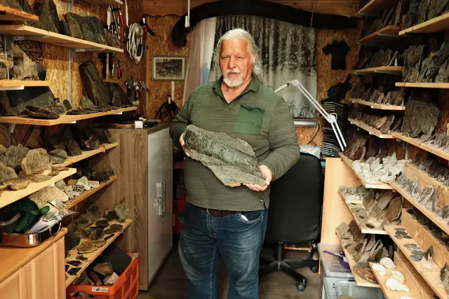 Werner Vilgut hat Millionen Jahre alte Fossilien