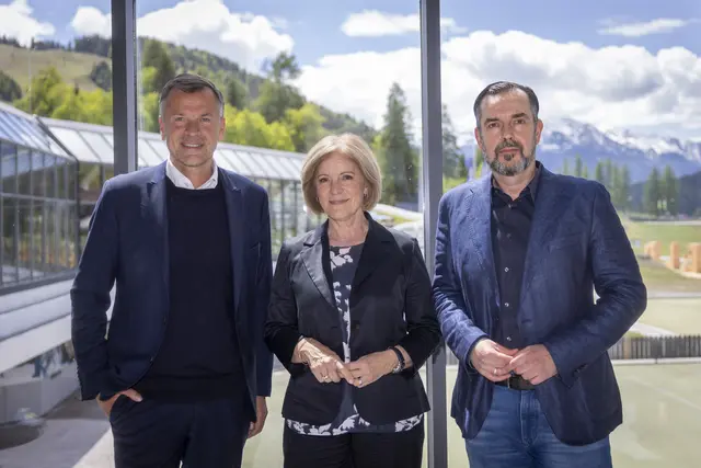 Neben ORF-Generaldirektorin Ingrid Thurnher waren mit Clemens Pig und Markus Breitenecker zwei mögliche Kandidaten für den ausgeschriebenen Job als ORF-Generaldirektor anwesend.  | Foto: proMedia/Hetfleisch