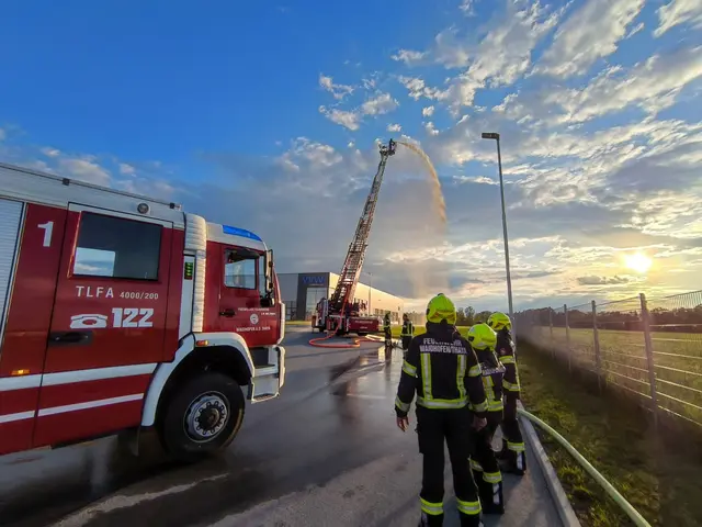 Der am Gelände vorhandene Löschteich wurde beübt und auf seine Verfügbarkeit getestet.  | Foto: FF Waidhofen/Thaya