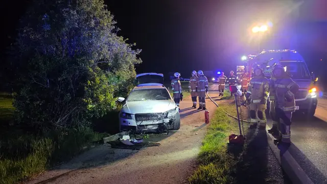 Beim Einsatz nach einem Verkehrsunfall in der Nacht auf den 22. Mai 2026. | Foto: FF St. Michael im Lungau