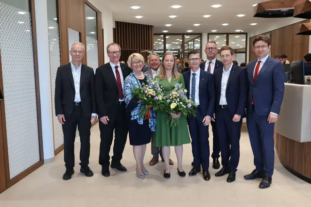 Ernst Nimmervoll, Leopold Hofinger, Maria Pachner, Klaus und Anna Feichtinger, Erwin Schützeneder, Stefan Sandberger, Dominik Altreiter und Norman Eichinger | Foto: MeinBezirk/Constance Haslberger