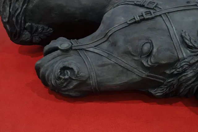 Foto: Andrea Ferrero, All the King’s Horses (Detail), 2024. Mit freundlicher Genehmigung des Museo Tamayo. Foto: Ruben Gara.