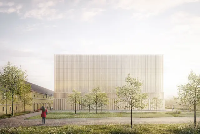 So soll der neue Archivalienspeicher des Oö. Landesarchivs ausschauen. | Foto: Rendering: JUUST Architektur und Architekturbüro Pittino &amp; Ortner