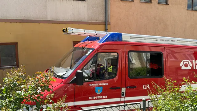Ein Spatz hatte sich in einer Dachrinne verirrt und löste den Einsatz aus. | Foto: DOKU NÖ