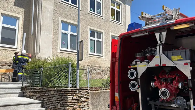 Die Freiwillige Feuerwehr Klein Pöchlarn wurde am Samstag zu einer Tierrettung bei der Volksschule alarmiert. | Foto: DOKU NÖ