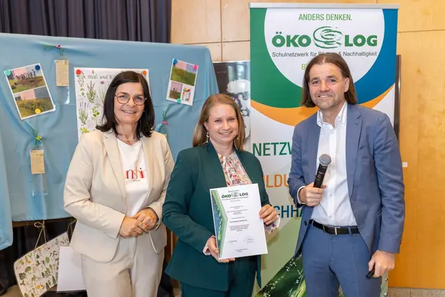 Landesrätin Marika Lagger-Pöllinger, HLW Ökolog Beauftrgte Mag. Bernadette Mitterer, Ökolog Netzwerk-Koordinator Dir. Andreas Rauchenberger | Foto: Fotos: landespressedienst LPD Kärnten