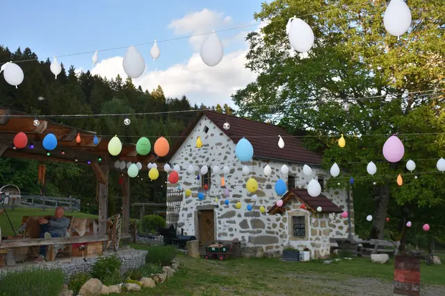 Als schrägste Party des Jahres angekündigt, stieg am Erlebnishof Steinkellnergut das Event als Gartenfest mit bunt gekleideten und fröhlichen Menschen. | Foto: Robert Zinterhof