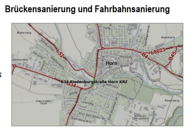Sanierung: B 34 Riedenburgstraße Horn | Foto: Büro LH-Stellvertreter Udo Landbauer