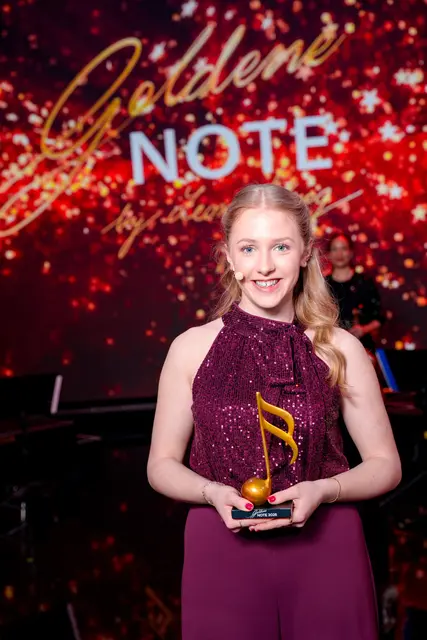 Linda Gittmaier aus Dorf an der Pram hat beim österreichischen Klassik-Nachwuchswettbewerb „Goldene Note“ den Publikumspreis gewonnen.  | Foto: ORF/Roman Zach-Kiesling