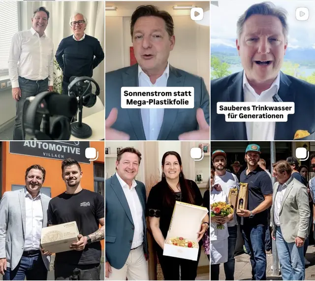 Auf Günther Albels Instagram-Account ist keine Parteipolitik zu finden, weil sich der Stadtchef als "Bürgermeister von allen menschen der Stadt" versteht. | Foto: Instagram/Screenshot von Günther Albels Startseite