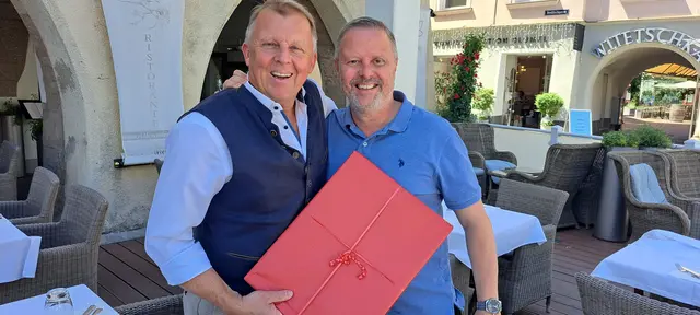 Jubilar Horst Karas und Gratulant Rainer Spenger. | Foto: SPWRN