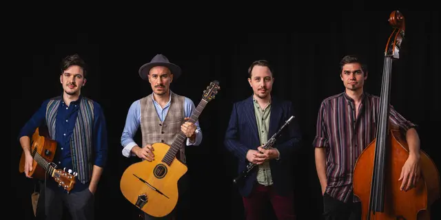 Das Moritz Weiß Klezmer Trio mit Gitarrist Simon Reithofer gastiert mit Dirk Stermann in Stattegg. | Foto: Reithofer