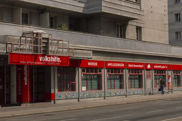 Der neue Standort befindet sich im Erdgeschoss des Züricher-Hofs in der Laxenburger Straße 49-57. | Foto: Volkshilfe Wien/John Fücükcay