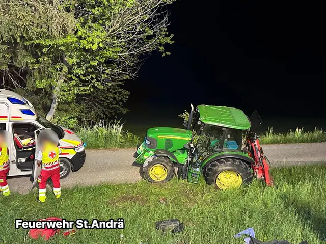 Landwirte (18, 72) nach schweren Traktorunfällen verletzt