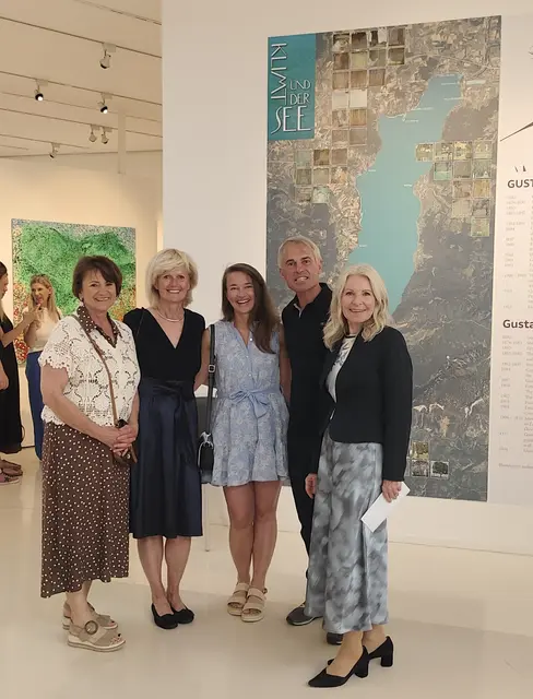 Rosi Huber, Eva Knoll, Bettina Gasselsberger, Leo Gander und Evelyn Obermaier. | Foto: Verein Klimt am Attersee
