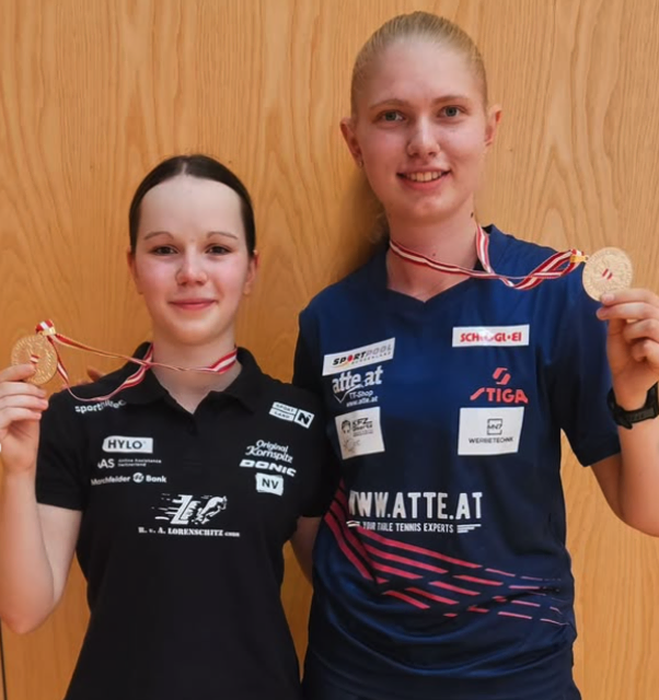 Nina Skerbinz und Elena Fuchs holten gemeinsam die Goldmedaille im Doppel. | Foto: Nina Skerbinz/Instagram