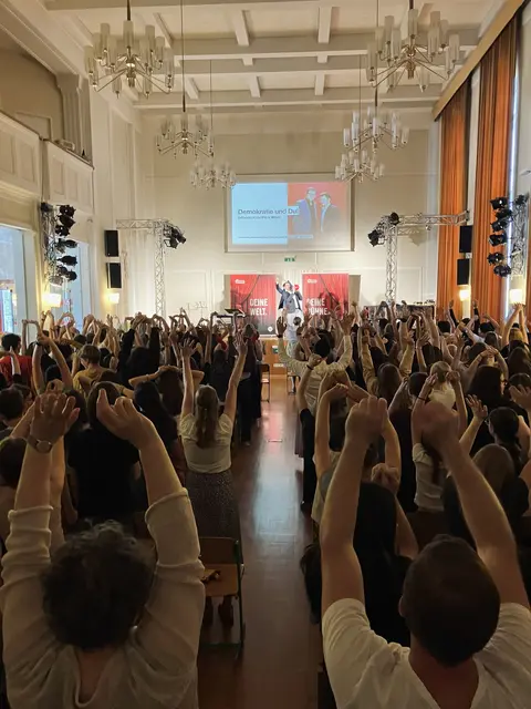 Demokratie &amp; Du! Ein spannendes &amp; informatives Jugendtheater für die Schüler:innen der 3. und 4. Klassen des BG Babenbergerring. | Foto: Günter Kastner, Arbeiterkammer Niederösterreich
